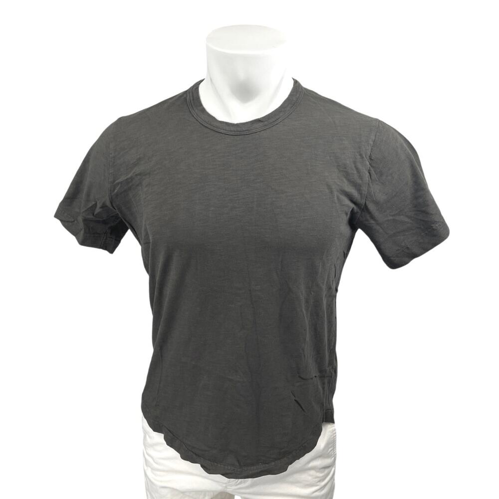 The Cotton Story Men's Black Cotton Short Sleeve Crew Neck Tee T-Shirt Top Sz 2